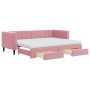 Sofá cama nido con cajones terciopelo rosa 80x200 cm de vidaXL, Camas y somieres - Ref: Foro24-3196759, Precio: 468,98 €, Des...