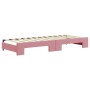 Sofá cama nido con cajones terciopelo rosa 80x200 cm de vidaXL, Camas y somieres - Ref: Foro24-3196759, Precio: 468,98 €, Des...