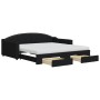 Sofá cama nido con cajones tela negro 100x200 cm de vidaXL, Camas y somieres - Ref: Foro24-3197591, Precio: 481,93 €, Descuen...