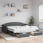 Sofá cama nido con cajones tela gris oscuro 90x190 cm de vidaXL, Camas y somieres - Ref: Foro24-3197595, Precio: 446,79 €, De...