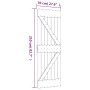 Puerta corredera con herrajes madera maciza de pino 70x210 cm en Puertas | Comprar online en Foru.es