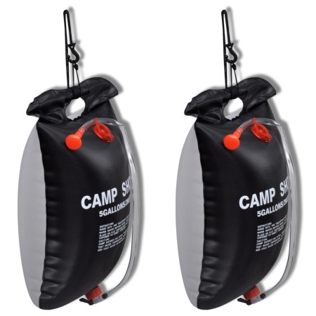 Ducha de camping solar al aire libre 20 l 2 piezas de vidaXL, Recintos privados y duchas portátiles - Ref: Foro24-141122, Pre...