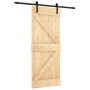 Puerta corredera con herrajes madera maciza de pino 85x210 cm en Puertas | Comprar online en Foru.es