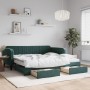 Sofá cama nido con cajones terciopelo verde oscuro 100x200 cm de vidaXL, Camas y somieres - Ref: Foro24-3197144, Precio: 464,...
