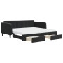 Sofá cama nido con cajones terciopelo negro 100x200 cm de vidaXL, Camas y somieres - Ref: Foro24-3197146, Precio: 483,20 €, D...
