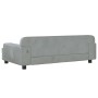 Cama para perros de terciopelo gris claro 90x53x30 cm en Camas para perros | Comprar online en Foru.es