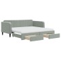Sofá cama nido con cajones terciopelo gris claro 90x190 cm de vidaXL, Camas y somieres - Ref: Foro24-3197148, Precio: 442,86 ...