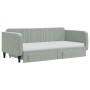 Sofá cama nido con cajones terciopelo gris claro 90x190 cm de vidaXL, Camas y somieres - Ref: Foro24-3197148, Precio: 442,86 ...