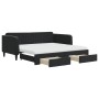 Sofá cama nido con cajones terciopelo negro 90x190 cm de vidaXL, Camas y somieres - Ref: Foro24-3197150, Precio: 443,47 €, De...