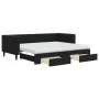 Trundle sofa bed with drawers black velvet 90x200 cm by vidaXL, Beds and slatted bases - Ref: Foro24-3196767, Price: 481,00 €...