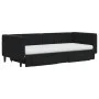 Trundle sofa bed with drawers black velvet 90x200 cm by vidaXL, Beds and slatted bases - Ref: Foro24-3196767, Price: 481,00 €...