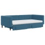 Sofá cama nido con cajones terciopelo azul 100x200 cm de vidaXL, Camas y somieres - Ref: Foro24-3196769, Precio: 472,83 €, De...