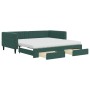 Sofá cama nido con cajones terciopelo verde oscuro 100x200 cm de vidaXL, Camas y somieres - Ref: Foro24-3196772, Precio: 470,...