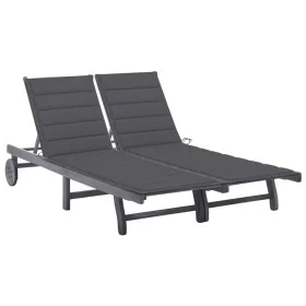 Garden lounger for 2 people and solid acacia wood cushions by vidaXL, Loungers - Ref: Foro24-3061389, Price: 383,36 €, Discou...