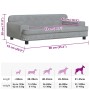Cama para perros de terciopelo gris claro 90x53x30 cm en Camas para perros | Comprar online en Foru.es