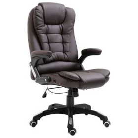 Silla de oficina de cuero sintético marrón de vidaXL, Sillas de oficina - Ref: Foro24-20232, Precio: 227,93 €, Descuento: %