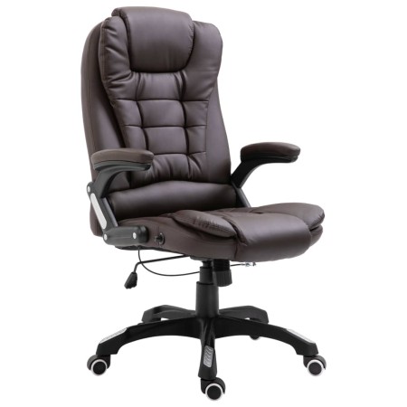 Silla de oficina de cuero sintético marrón de vidaXL, Sillas de oficina - Ref: Foro24-20232, Precio: 232,67 €, Descuento: %