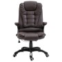 Silla de oficina de cuero sintético marrón de vidaXL, Sillas de oficina - Ref: Foro24-20232, Precio: 232,67 €, Descuento: %