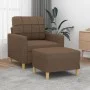 Sessel mit Hocker, brauner Stoff, 60 cm. von vidaXL, Sofas - Ref: Foro24-3200996, Preis: 181,20 €, Rabatt: %