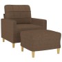 Sillón con taburete tela marrón 60 cm de vidaXL, Sofás - Ref: Foro24-3200996, Precio: 183,91 €, Descuento: %