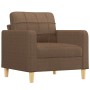 Sillón con taburete tela marrón 60 cm de vidaXL, Sofás - Ref: Foro24-3200996, Precio: 183,91 €, Descuento: %