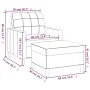 Sessel mit Hocker, brauner Stoff, 60 cm. von vidaXL, Sofas - Ref: Foro24-3200996, Preis: 181,20 €, Rabatt: %