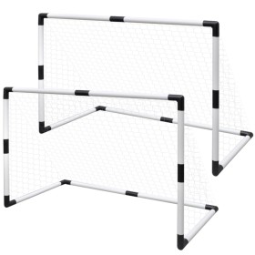 Mini porterías de fútbol 2 unidades 91,5x48x61 cm de vidaXL, Porterías de fútbol - Ref: Foro24-90571, Precio: 24,18 €, Descue...