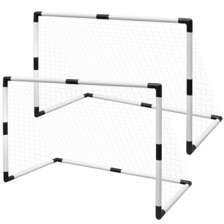Mini porterías de fútbol 2 unidades 91,5x48x61 cm de vidaXL, Porterías de fútbol - Ref: Foro24-90571, Precio: 24,18 €, Descue...