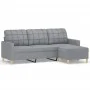 3-Sitzer-Sofa mit hellgrauem Stoffhocker 180 cm von vidaXL, Sofas - Ref: Foro24-3201001, Preis: 306,34 €, Rabatt: %