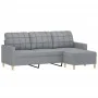 3-Sitzer-Sofa mit hellgrauem Stoffhocker 180 cm von vidaXL, Sofas - Ref: Foro24-3201001, Preis: 306,34 €, Rabatt: %