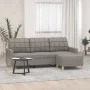 Sofá de 3 plazas con taburete de tela gris taupe 180 cm de vidaXL, Sofás - Ref: Foro24-3201008, Precio: 300,60 €, Descuento: %