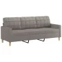 Sofá de 3 plazas con taburete de tela gris taupe 180 cm de vidaXL, Sofás - Ref: Foro24-3201008, Precio: 300,60 €, Descuento: %
