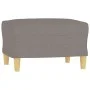 Sofá de 3 plazas con taburete de tela gris taupe 180 cm de vidaXL, Sofás - Ref: Foro24-3201008, Precio: 300,60 €, Descuento: %