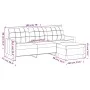 Sofá de 3 plazas con taburete de tela gris taupe 180 cm de vidaXL, Sofás - Ref: Foro24-3201008, Precio: 300,60 €, Descuento: %