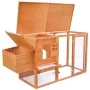 Gallinero de madera con 1 jaula para huevos de vidaXL, Jaulas y habitáculos para animales pequeños - Ref: Foro24-170164, Prec...