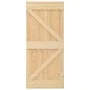 Schiebetür mit Beschlägen aus massivem Kiefernholz, 80 x 210 cm von vidaXL, Türen - Ref: Foro24-3057583, Preis: 409,02 €, Rab...