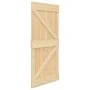 Schiebetür mit Beschlägen aus massivem Kiefernholz, 80 x 210 cm von vidaXL, Türen - Ref: Foro24-3057583, Preis: 409,02 €, Rab...