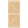 Puerta corredera con herrajes madera maciza de pino 80x210 cm de vidaXL, Puertas - Ref: Foro24-3057581, Precio: 402,55 €, Des...