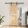 Puerta corredera con herrajes madera maciza de pino 80x210 cm en Puertas | Comprar online en Foru.es