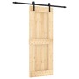 Puerta corredera con herrajes madera maciza de pino 80x210 cm en Puertas | Comprar online en Foru.es
