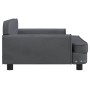 Cama para perros de terciopelo gris oscuro 90x53x30 cm en Camas para perros | Comprar online en Foru.es