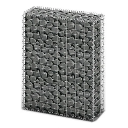 Gabionen-Wandkorb aus verzinktem Draht, 100 x 80 x 30 cm von vidaXL, Zaunpaneele - Ref: Foro24-141040, Preis: 67,55 €, Rabatt: %