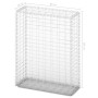 Cesta para muro de gaviones de alambre galvanizado 100x80x30 cm de vidaXL, Paneles de vallas - Ref: Foro24-141040, Precio: 68...
