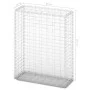 Gabionen-Wandkorb aus verzinktem Draht, 100 x 80 x 30 cm von vidaXL, Zaunpaneele - Ref: Foro24-141040, Preis: 67,55 €, Rabatt: %