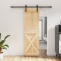 Puerta corredera con herrajes madera maciza de pino 70x210 cm en Puertas | Comprar online en Foru.es