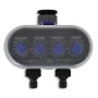 Temporizador de riego automático de jardín de salida doble de vidaXL, Controles de aspersión - Ref: Foro24-41193, Precio: 40,...