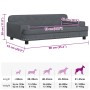 Cama para perros de terciopelo gris oscuro 90x53x30 cm en Camas para perros | Comprar online en Foru.es