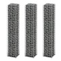 Cestas de muro de gaviones alambre galvanizado 25x25x150cm 3 ud de vidaXL, Paneles de vallas - Ref: Foro24-141046, Precio: 75...