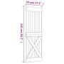 Puerta corredera con herrajes madera maciza de pino 70x210 cm en Puertas | Comprar online en Foru.es