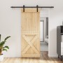Puerta corredera con herrajes madera maciza de pino 80x210 cm en Puertas | Comprar online en Foru.es